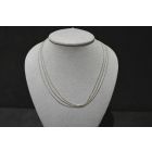 Chain 3 Strands LL 18k White Gold 16" 3.4 g