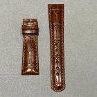 Strap AL Brown Leather Alligator (Matt) - Sq scales [PDD] 19x16 mm Short