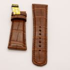 Strap AL Brown Leather Alligator (Matt) - Sq scales [PDD] 22x18 mm Short