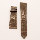 Strap PP Caramel Brown Pin Leather Alligator (Shiny) - Sq scales [PDD] 19x14 mm Short