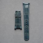 Strap PP Blue Grey NAUTILUS Leather Alligator (Shiny) - Sq scales [PDD] 21x14 mm Regular