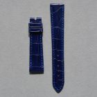 Strap PP Dusk Blue Pin Leather Alligator (Shiny) - Sq scales [PDD] 17x14 mm Regular