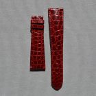 Strap PP Burgundy Pin Leather Alligator (Shiny) - Rd scales [PDD] 21x16 mm Regular