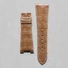 Strap PP Taupe Leather Alligator (Shiny) - Sq scales [PDD] 25x18 mm Regular