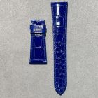 Strap PP Royal Blue Dep Leather Alligator (Shiny) - Sq scales [PDD] 21x16 mm Short