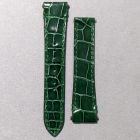 Strap CA Dark Green SANTOS Leather Alligator (Shiny) - Sq scales [PDD] 19x15.80 mm Short