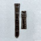 Strap PP Dark Chestnut Brown Dep Leather Alligator (Shiny) - Sq scales [PDD] 19x16 mm Regular