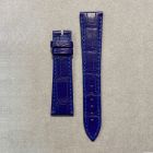 Strap BR Royal Blue (Light Blue Stitch) Leather Alligator (Matt) - Sq scales [PDD] 21x18 mm Regular