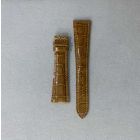 Strap PP Hazel Brown Pin Leather Alligator (Shiny) - Sq scales [PDD] 22X16 mm Long