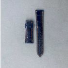 Strap PP Dark Blue (Orange Stitch) Dep Leather Alligator (Shiny) - Sq scales [PDD] 19x16 mm Short