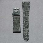 Strap PP Light Grey Pin Leather Alligator (Shiny) - Sq scales [PDD] 18x14 mm Extra Short
