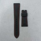 Strap PP Black (Red Stitch) Dep Calf leather (Matt) - Grained [PDD] 20x16 mm Short