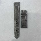 Strap PP Grey Dep Calf leather (Shiny) - Alligator Imprint - Sq scales [PDD] 19x16 mm Short