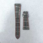 Strap PP Light Grey (Red Stitch) Dep Leather Alligator (Shiny) - Sq scales [PDD] 21x16 mm Regular