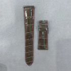 Strap PP Grey (Red Stitch) Dep Leather Alligator (Shiny) - Sq scales [PDD] 19x16 mm Short
