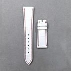 Strap PP White (Red Stitch) Dep Leather Alligator (Matt) - Sq scales [PDD] 20x16 mm Short