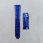 Strap PP Royal Blue (Orange Stitch) Dep Leather Alligator (Shiny) - Sq scales [PDD] 19x16 mm Short