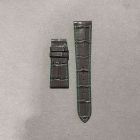 Strap PP Grey Dep (Teal Blue Stitch) Calf leather (Shiny) - Alligator Imprint - Sq scales [PDD] 21x16 mm Short