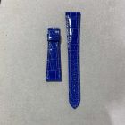 Strap PP Royal Blue (Light Grey Stitch) Dep Leather Alligator (Shiny) - Sq scales [PDD] 21x16 mm Long