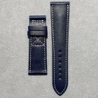 Strap PP Navy Blue (Off White Stitch) Pin Calf leather (Shiny) [PDD] 21x18 mm Regular