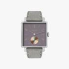 TETRA – DIE FUCHSTEUFELSWILDE Ref. 425| Vegan Velour Remborde Velvet Gray Strap | Stainless Steel Back