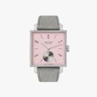 TETRA – DIE WILDENTSCHLOSSENE Ref. 426 | Vegan Velour Remborde Velvet Gray Strap | Stainless Steel Back