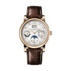 LANGEMATIK PERPETUAL With Argenté Dial And Dark Brown, Alligator Leather Strap