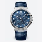 Marine Chronographe 5527 | White Gold | Leather Strap