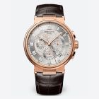 Marine Chronographe 5527 | Rose Gold | Leather Strap | Silver Dial