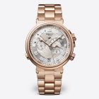 Marine Alarme Musicale 5547 | Rose Gold | Bracelet Strap | Silver Dial