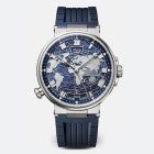 Marine Hora Mundi 5557 | White Gold | Rubber Strap