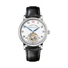 1815 TOURBILLON With White, Enamelled Dial And Black, Alligator Leather Strap