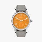 CLUB CAMPUS FUTURE ORANGE | Velour Leather Gray Strap