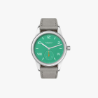 CLUB CAMPUS ELECTRIC GREEN Ref. 715| Velour Leather Gray Strap