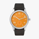 CLUB CAMPUS 38 FUTURE ORANGE | Velour Leather Anthracite Strap
