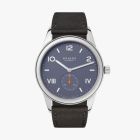 CLUB CAMPUS 38 BLUE PURPLE | Velour Leather Gray Strap | Stainless Steel Back