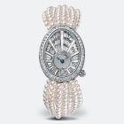 Reine de Naples 8939 | White Gold | Pink Akoya Pearls Bracelet Strap 