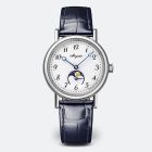 Classique Dame 9087 | White Gold | Leather Strap