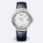 Marine Dame 9517 | Steel | Leather Strap | White Mother of Peal Dial