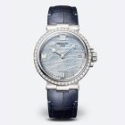 Marine Dame 9518 | White Gold | Leather Strap
