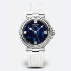 Marine Dame 9518 | Steel | Rubber Strap | Blue Handcrafted Lacquered Dial