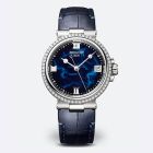 Marine Dame 9518 | Steel | Leather Strap | Blue Handcrafted Lacquered Dial