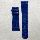 Strap AL Blue Leather Alligator (Shiny) - Sq scales [PDD] 20x16 mm Short