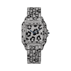 HPI01096 Panthère de Cartier | Medium model, quartz movement, white gold, diamonds, enamel