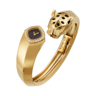 Panthère Jewelry | Small model, quartz movement, yellow gold, diamonds, tsavorites, lacquer