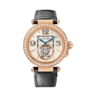HPI01575 Pasha de Cartier | 41 mm, hand-wound mechanical movement, rose gold, diamonds, 2 interchangeable leather straps