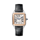 W2SA0012 Santos Dumont | Small model, quartz movement, rose gold, steel, leather
