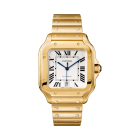 WGSA0029 Santos de Cartier | Large model, automatic movement, yellow gold, interchangeable metal and leather bracelets