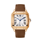 WGSA0038 Santos de Cartier | Medium model, automatic movement, rose gold, 2 interchangeable leather bracelets