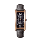 WGTA0025 Tank Cintrée | Large model, hand-wound mechanical movement, rose gold, leather